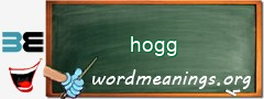 WordMeaning blackboard for hogg